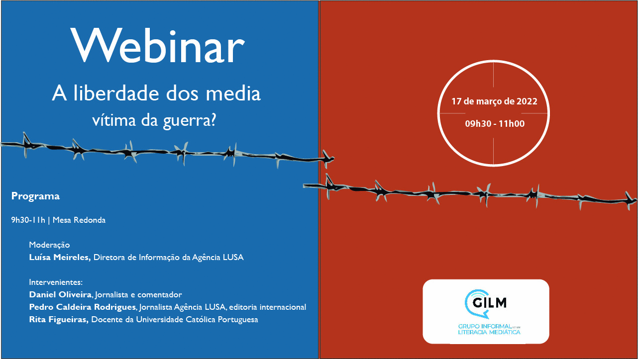 Webinar “A liberdade dos media: vítima da guerra?”